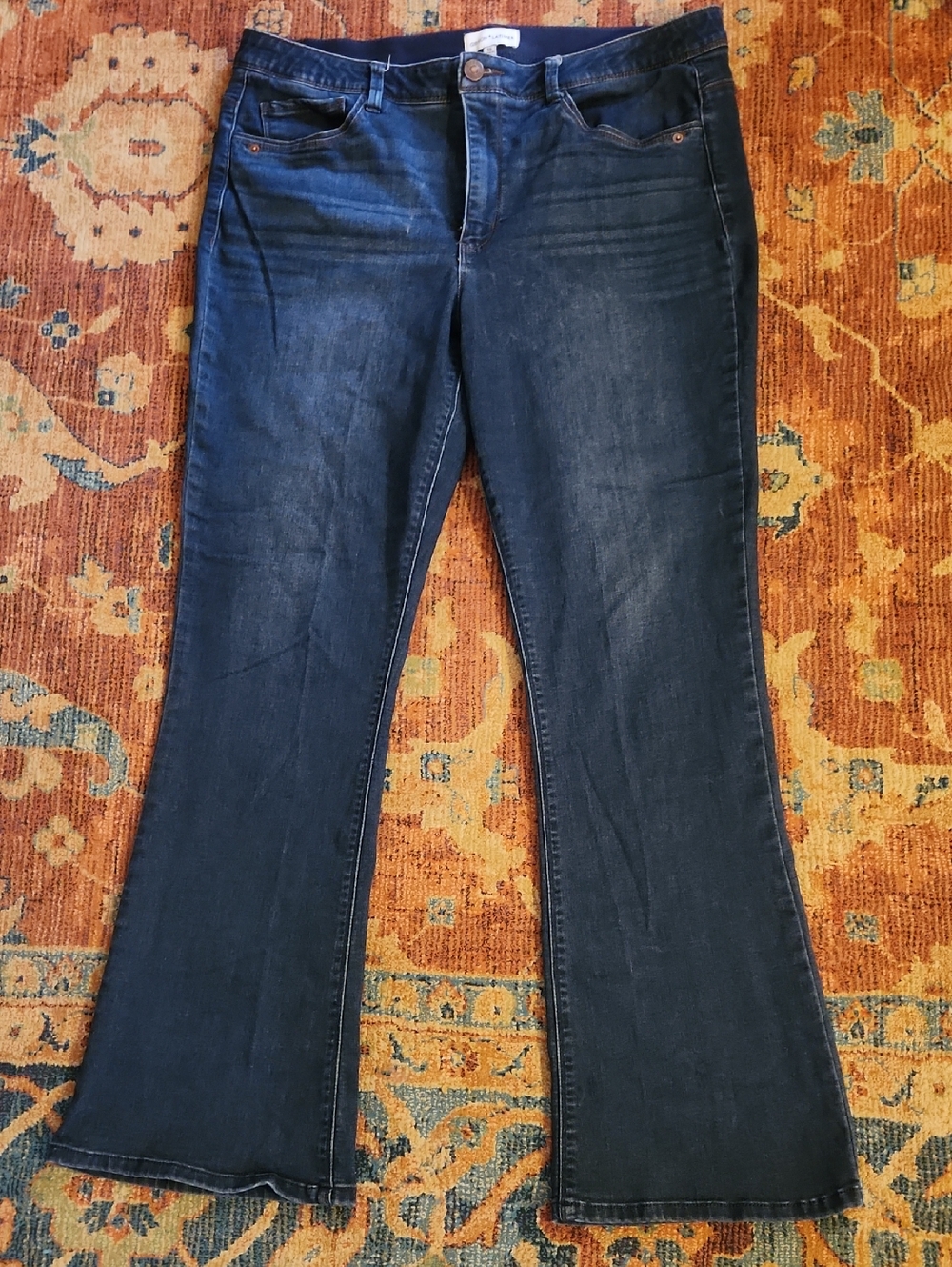 Gibson Latimer Dark Indigo Wide Leg Jeans.